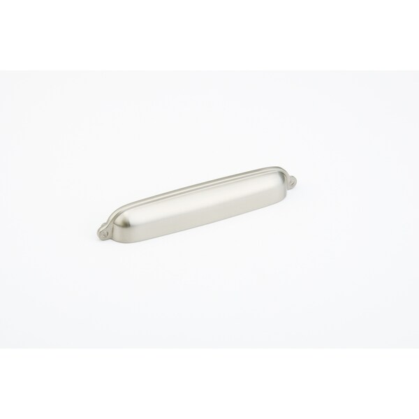 Schaub 6in Center to Center Country Cup Pull Satin Nickel Finish - 744-15