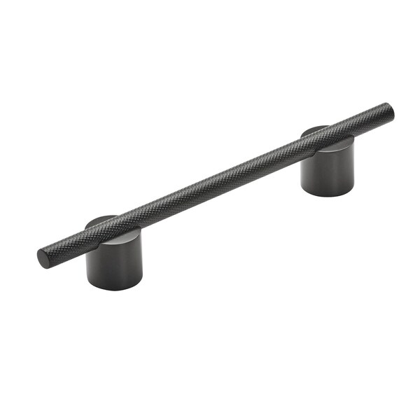 Amerock Transcendent 5-1/16 in 128 mm Center-to-Center Matte Black Cabinet Pull - BP7414128MBMB