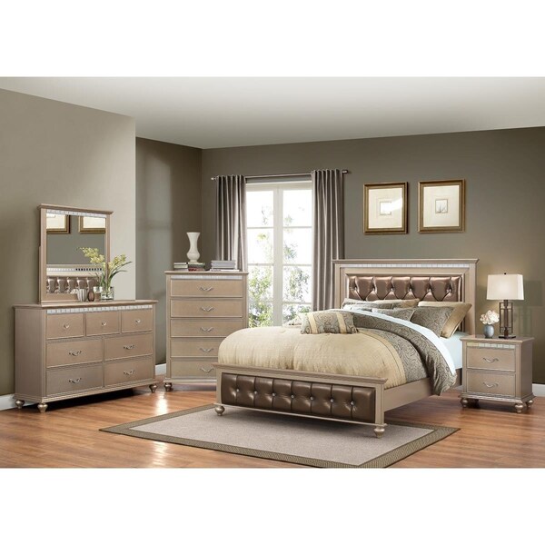 Deluxdesigns 26 x 24 x 17 in. Wood Chest - Champagne - DE2433835