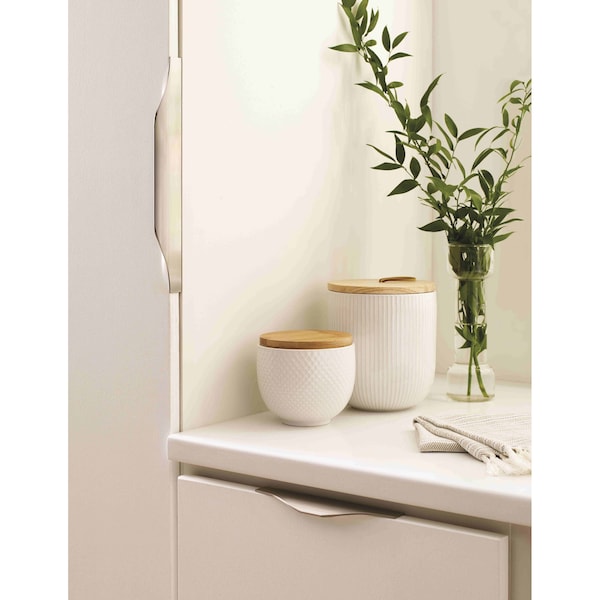 Amerock Aloft 4-9/16 in 116 mm Center-to-Center Satin Nickel Cabinet Edge Pull - BP36744G10