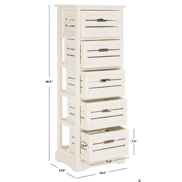 Safavieh Sarina Cabinet - Distressed Cream - AMH5714A