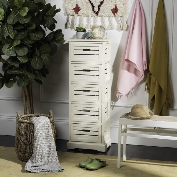 Safavieh Sarina Cabinet - Distressed Cream - AMH5714A