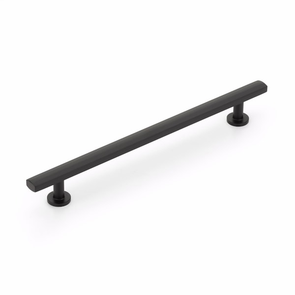 Schaub 8in Center to Center Heathrow Cabinet Pull Matte Black Finish - 555-MB