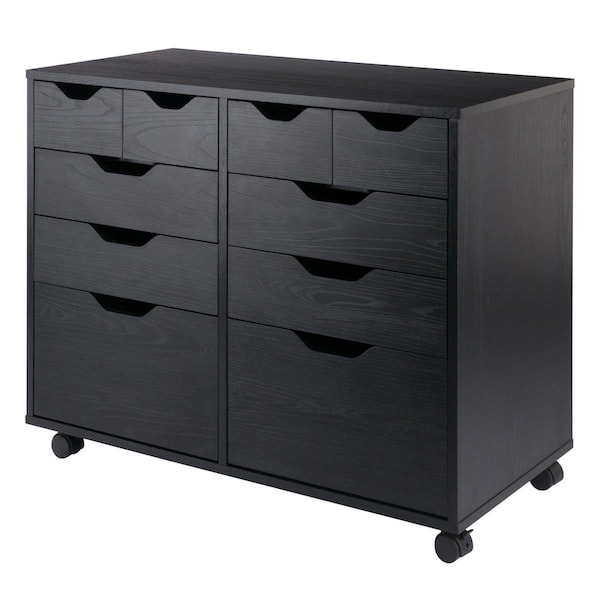Juki Furniture 26.3 x 32.1 in. Halifax Cabinet, Black - JU3943890