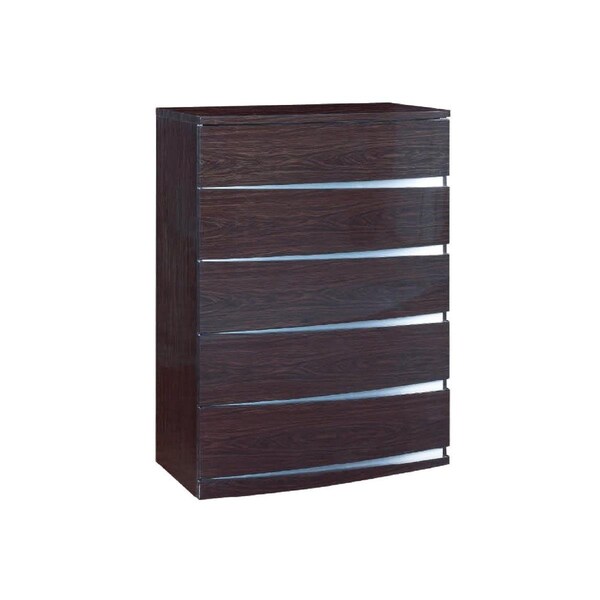 Kd Estanteria Exquisite High Gloss Chest, Wenge - 32 in. - KD3713413