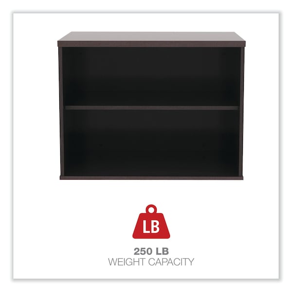 Alera Open Office Low Storage Cab Cred, 29.5w x 19 1/8d x 22 7/8h, Mahogany - ALELS593020MY