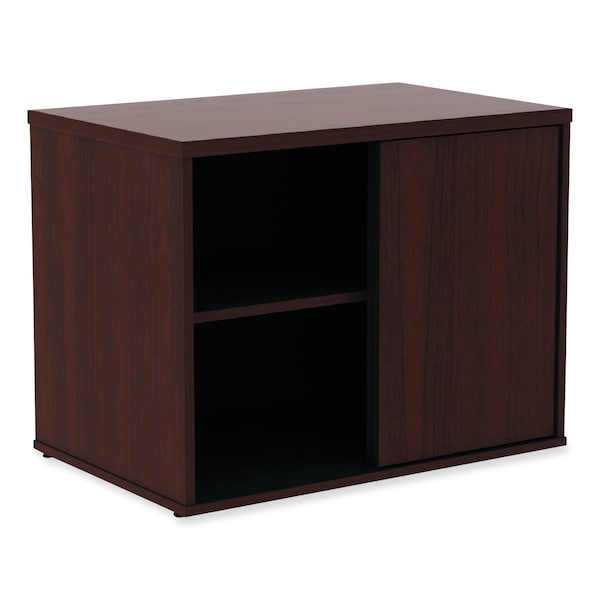 Alera Open Office Low Storage Cab Cred, 29.5w x 19 1/8d x 22 7/8h, Mahogany - ALELS593020MY