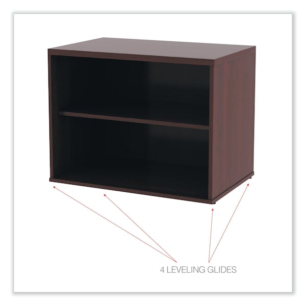 Alera Open Office Low Storage Cab Cred, 29.5w x 19 1/8d x 22 7/8h, Mahogany - ALELS593020MY