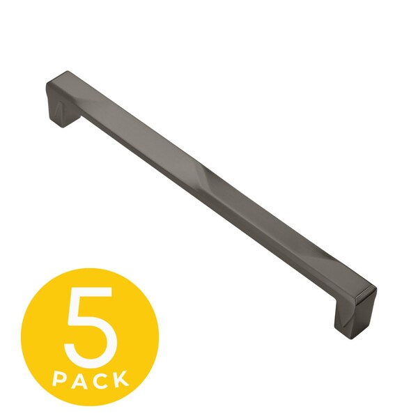 Sapphire Geiger Series 7-1/2 in. 192 mm Center-to-Center Modern Grey Matte Cabinet Handle/Pull, 5PK - SP-3771-192-GM-5