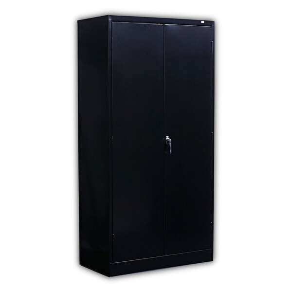 Alera Economy Assembled Storage Cabinet, 36w x 18d x 72h, Black - CME7218BK