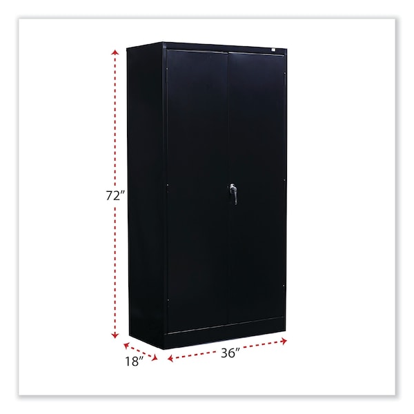 Alera Economy Assembled Storage Cabinet, 36w x 18d x 72h, Black - CME7218BK