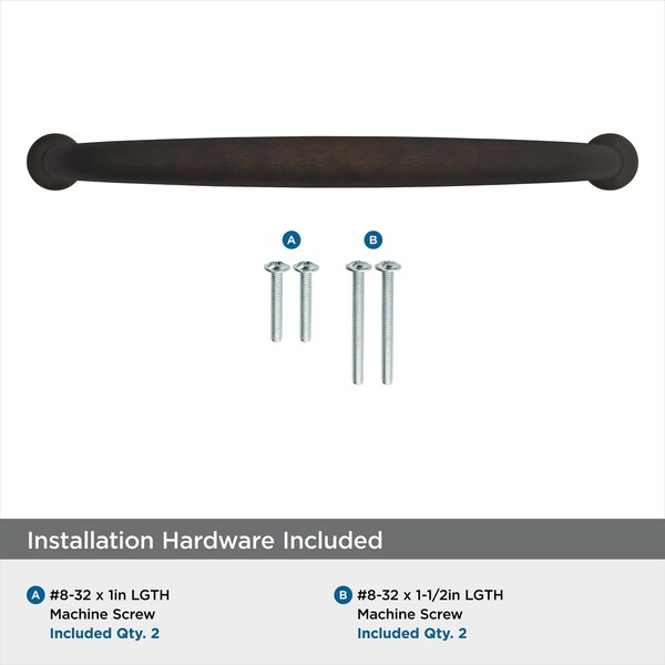Amerock Renown 6-5/16 in 160 mm Center-to-Center Oil Rubbed Bronze Cabinet Pull - BP36796ORB