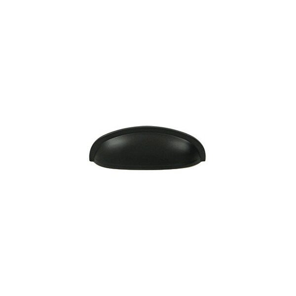 Deltana K407U19 Elongated Shell Pull Paint Black, 10PK - K407U19-XCP10