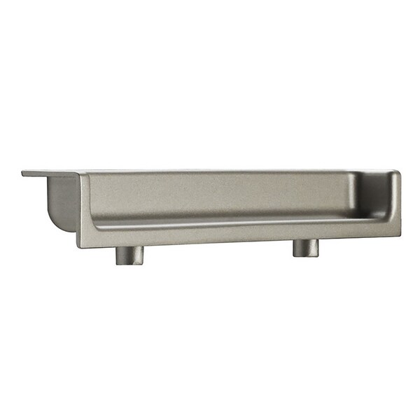 Richelieu 3 3/4 in (96 mm) Center-to-Center Matte Nickel Contemporary Recessed Cabinet Pull - 210196184