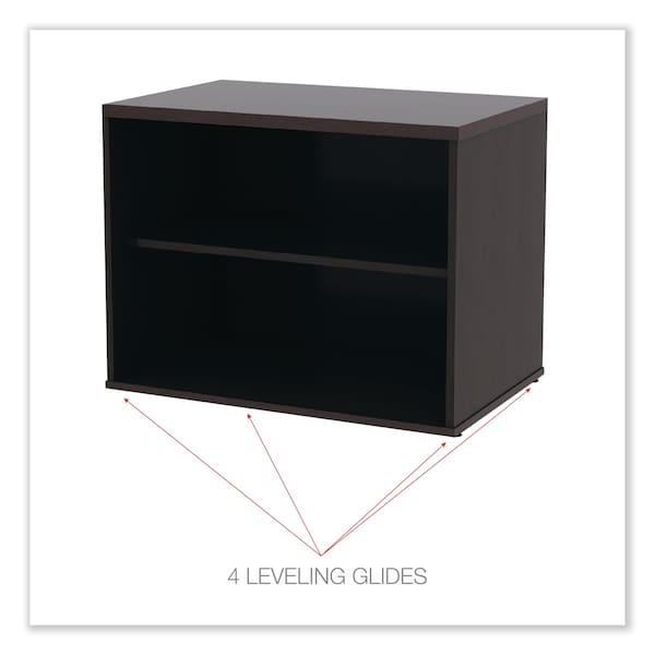 Alera Open Office Low Storage Cab Cred, 29.5w x 19 1/8d x 22 7/8h, Espresso - ALELS593020ES