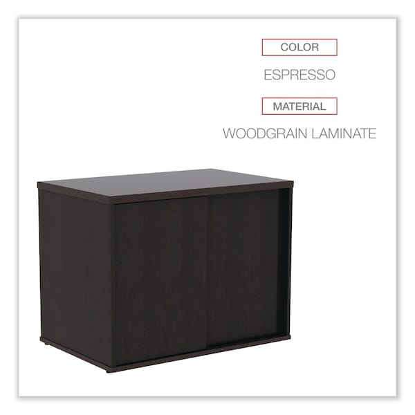 Alera Open Office Low Storage Cab Cred, 29.5w x 19 1/8d x 22 7/8h, Espresso - ALELS593020ES