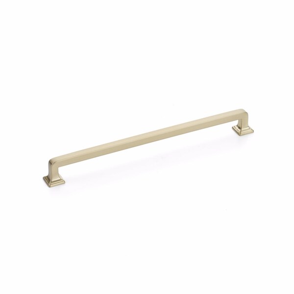 Schaub 10in Center to Center Menlo Park Cabinet Pull Signature Satin Brass Finish - 524-SSB