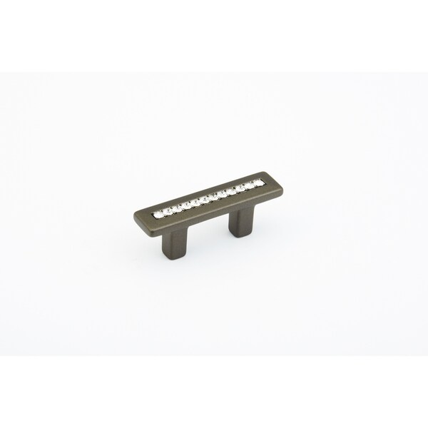 Schaub 32mm Center to Center Skyevale Cabinet Pull with Crystals Milano Bronze Finish - 301-MBZ