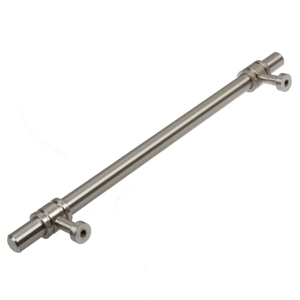 Gliderite Hardware 6-1/4 in. Center to Center Satin Nickel Barrel Ring Bar Pull - 4340-160-SN, 25PK - 4340-160-SN-25