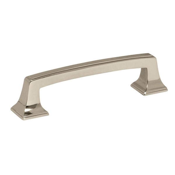 Amerock Mulholland 3-3/4 inch 96mm Center-to-Center Polished Nickel Cabinet Pull - 2000732
