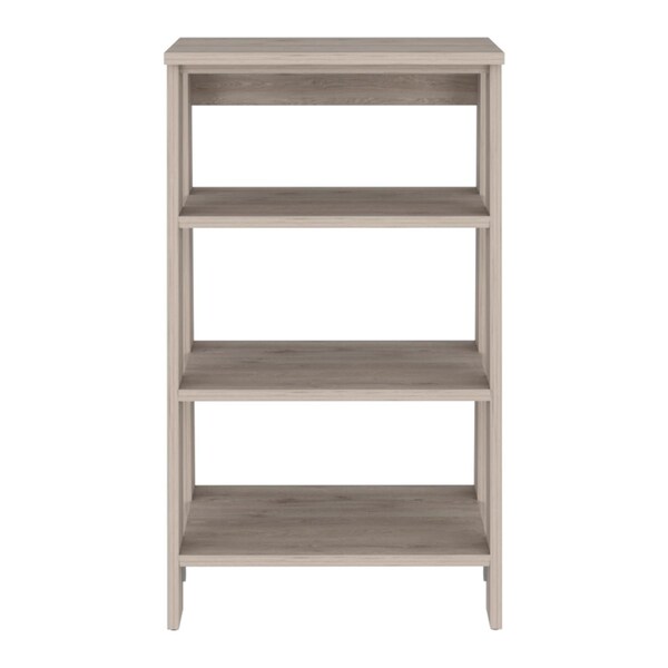 Tuhome St. Clair Linen Cabinet, Two Interior Shelves, Two Open Shelves, Single Door, Light Gray - MLZ7127