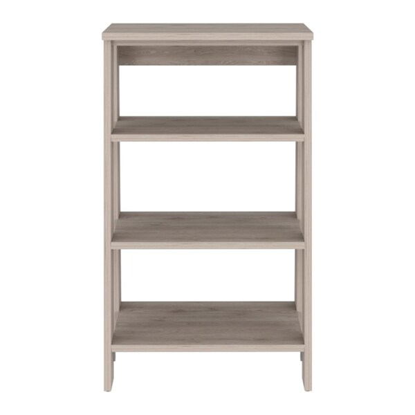 Tuhome St. Clair Linen Cabinet, Two Interior Shelves, Two Open Shelves, Single Door, Light Gray - MLZ7127
