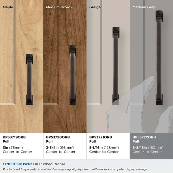 Amerock Westerly 6-5/16 in 160 mm Center-to-Center Oil-Rubbed Bronze Cabinet Pull - BP53722ORB