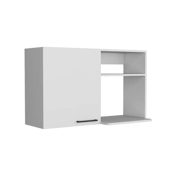 Tuhome Napoles 2 Wall Cabinet, Open Storage Shelves, Single Door, White - MLB8982