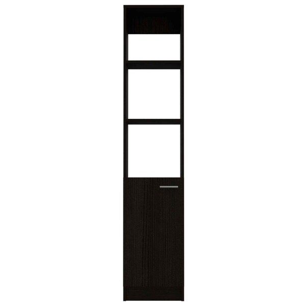 Tuhome Malaga Linen Cabinet, Two Interior Shelves, Three External Shelves, Single Door, Black - MLW5538