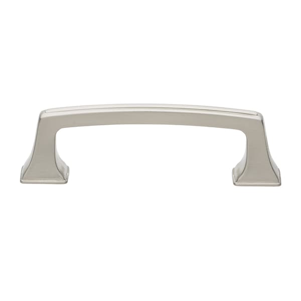 Gliderite Hardware 3 in. Center to Center Classic Base Pull Cabinet Hardware Handle - 87380-SN, 10PK - 87380-SN-10