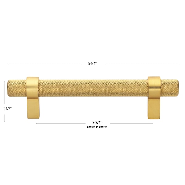 Gliderite Hardware 3-3/4 in. Center to Center Knurled Steel Bar Pull - 8006-96-BG, 10PK - 8006-96-BG-10