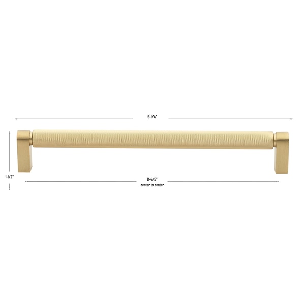 Gliderite Hardware 8-3/4 in. Center to Center Knurled Bar Pull Satin Gold, 10PK - 4788-224-SG-10