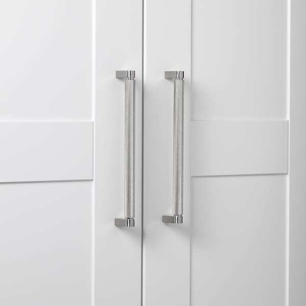 Gliderite Hardware 8-3/4 in. Center to Center Knurled Bar Pull Satin Nickel, 5PK - 4788-224-SN-5