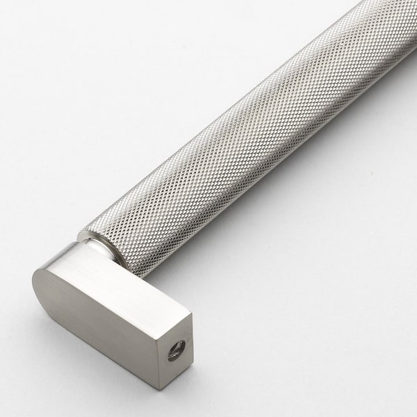 Gliderite Hardware 8-3/4 in. Center to Center Knurled Bar Pull Satin Nickel, 5PK - 4788-224-SN-5