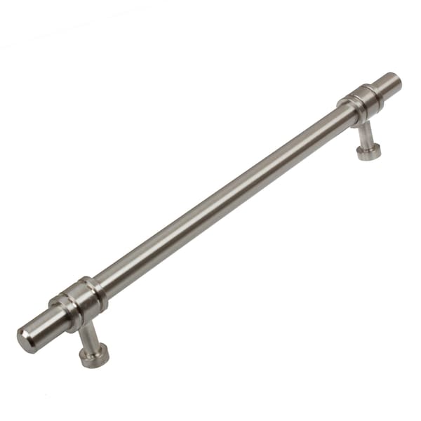 Gliderite Hardware 7-5/8 in. Center to Center Satin Nickel Barrel Ring Bar Pull - 4340-192-SN, 10PK - 4340-192-SN-10
