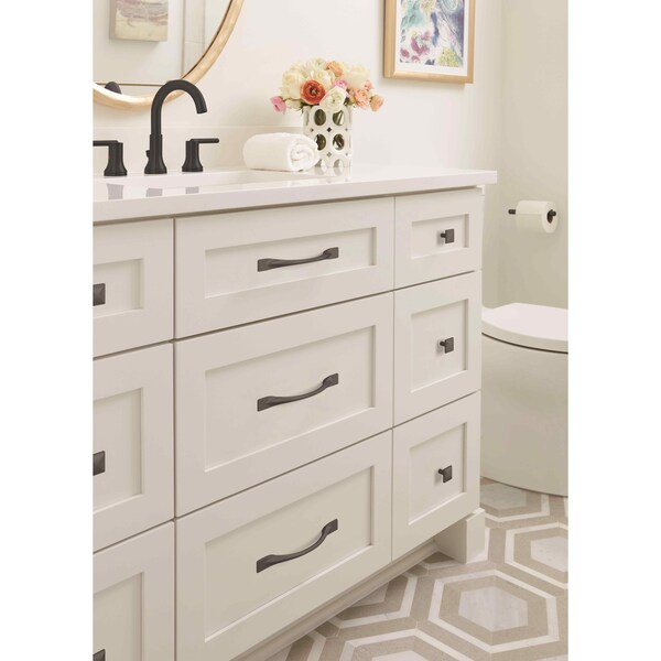 Amerock Uprise 5-1/16 in 128 mm Center-to-Center Matte Black Cabinet Pull - BP36918FB