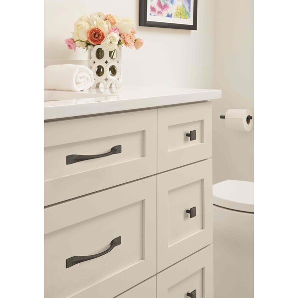 Amerock Uprise 5-1/16 in 128 mm Center-to-Center Matte Black Cabinet Pull - BP36918FB
