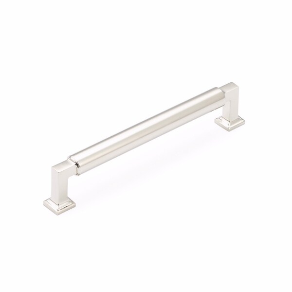 Schaub 6in Center to Center Haniburton Cabinet Pull Polished Nickel Finish - 476-PN