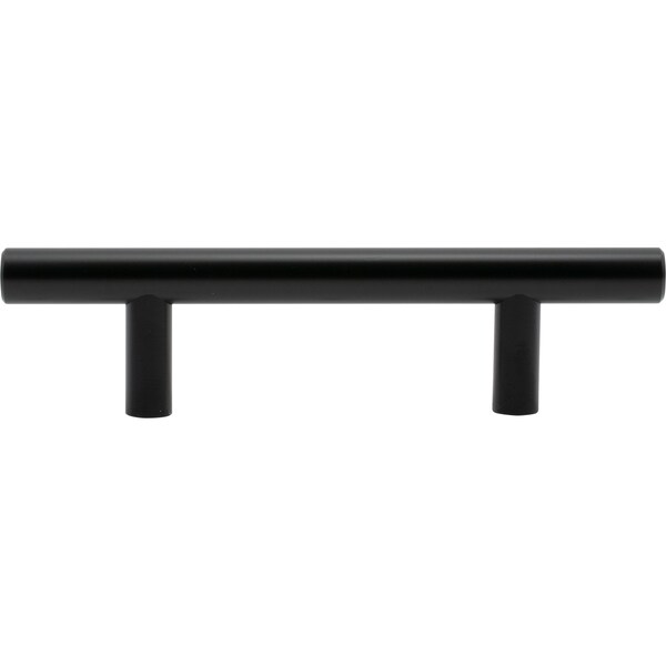 Designperfect 3'' Center-to-Center Bar Pull, Matte/Flat Black, 10PK - DPA10T202BLK