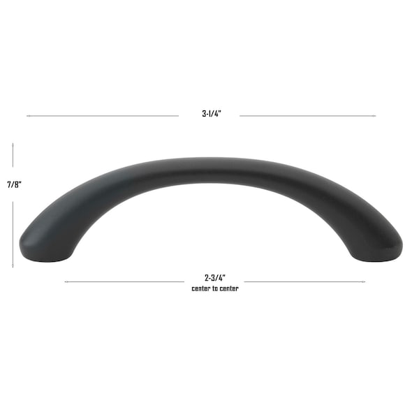 Gliderite Hardware 2-3/4 in. Center to Center Classic Loop Pull - 87650-MB, 5PK - 87650-MB-5