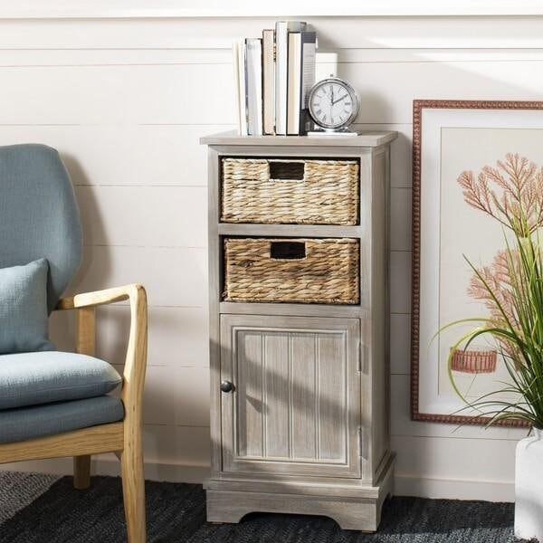 Safavieh Connery Cabinet- Vintage White - 35 x 11.8 x 15.9 in. - AMH5742E