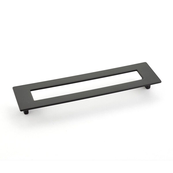 Schaub 192mm Center to Center Rectangular Finestrino Cabinet Pull Matte Black Finish - 446-MB