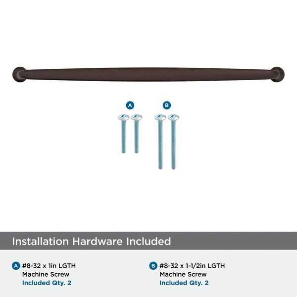 Amerock Renown 12-5/8 inch 320mm Center-to-Center Oil-Rubbed Bronze Cabinet Pull - BP36989ORB