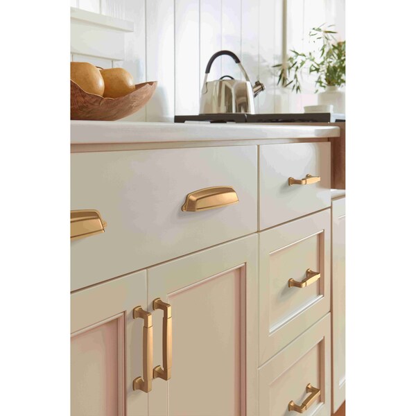 Amerock Stature 3-3/4 in 96 mm Center-to-Center Champagne Bronze Cabinet Pull - BP36887CZ