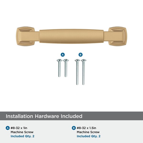 Amerock Stature 3-3/4 in 96 mm Center-to-Center Champagne Bronze Cabinet Pull - BP36887CZ