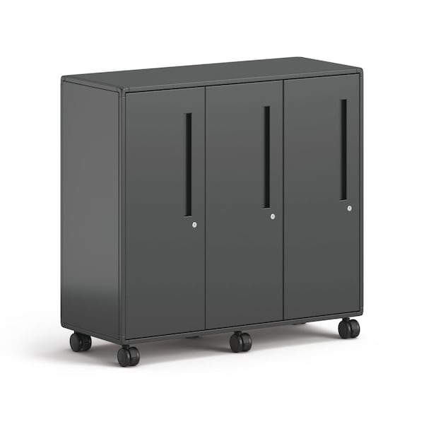 Hon Class-ifi Tote Storage Cabinet, Three-Wide, 46.63 in. x 18.75 in. x 44.13 in., Charcoal Gray - HONEST3H3WNSSNA