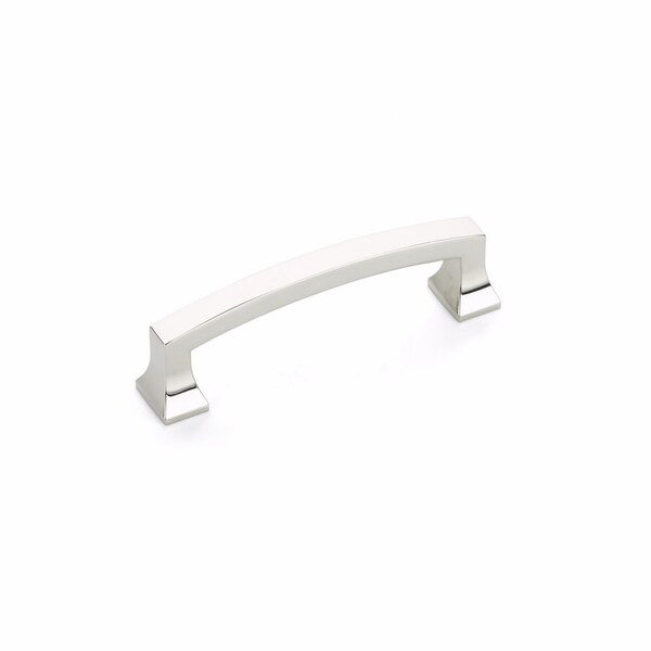 Schaub 3-1/2in Center to Center Menlo Park Arched Cabinet Pull Polished Nickel Finish - 526-PN