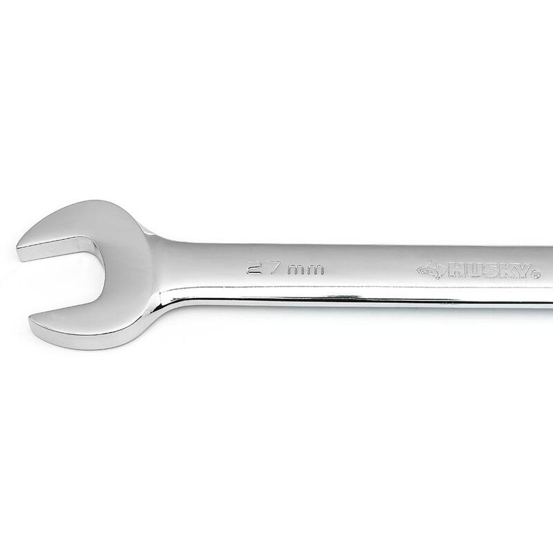 Husky 27 mm 12-Point Ratcheting Combination Wrench - HRW27MM
