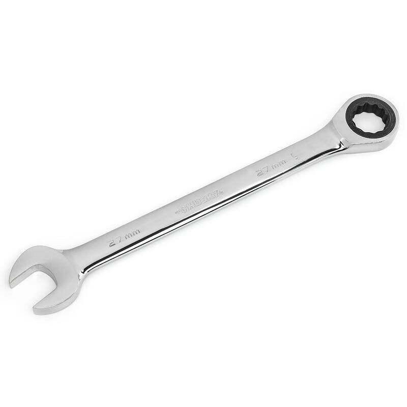 Husky 27 mm 12-Point Ratcheting Combination Wrench - HRW27MM