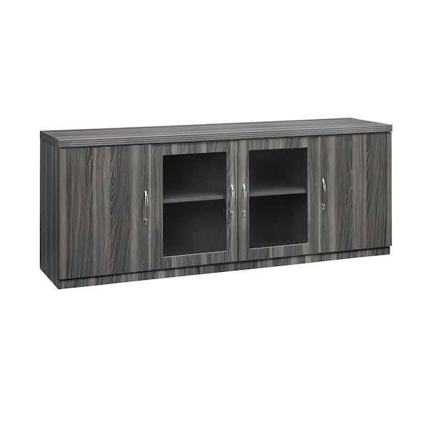 Mayline Low Wall Cabinet, Aberdeen, Gray Steel - ALCLGS